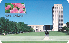 Image of the old EBT card with the showing the North Dakota capitol building