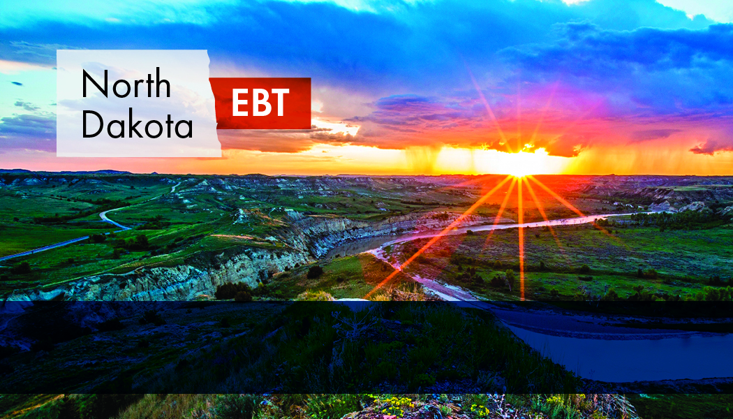 Image of the new SNAP EBT card with a photo of a North Dakota landscape