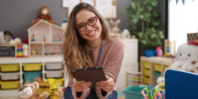 teacher in early childhood classroom