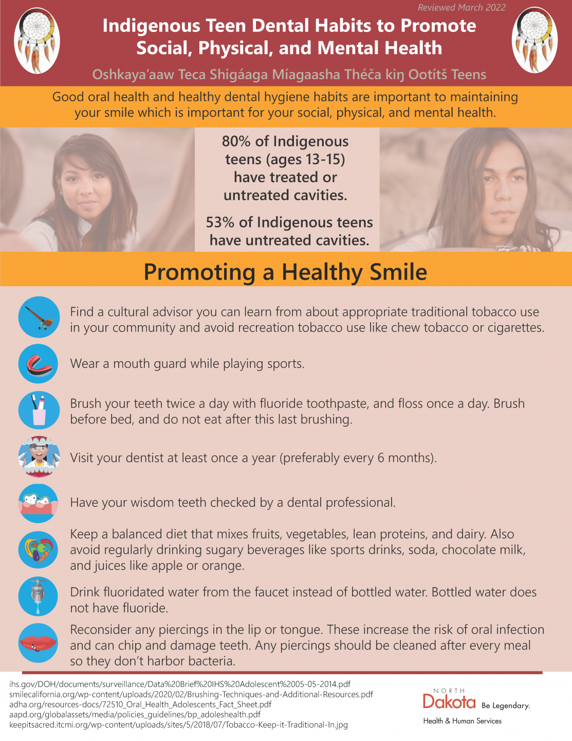 Indigenous Teen Dental Habits to Promote Social, Physical, and Mental Health 