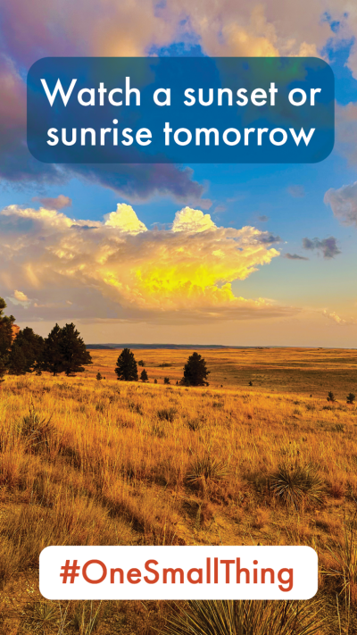 Watch a sunset or sunrise tomorrow