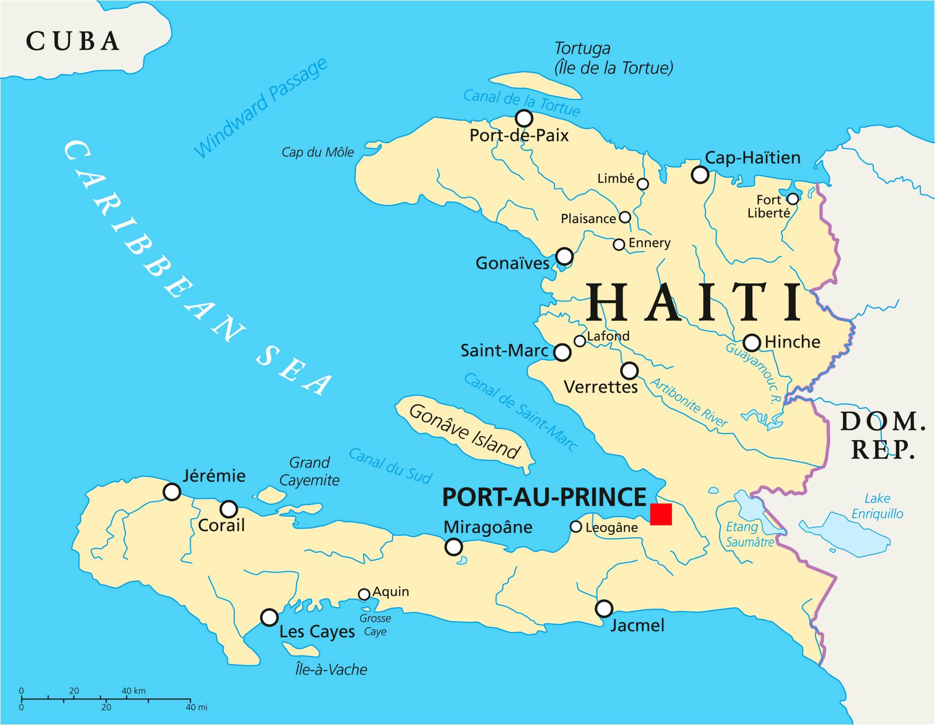 map of Haiti