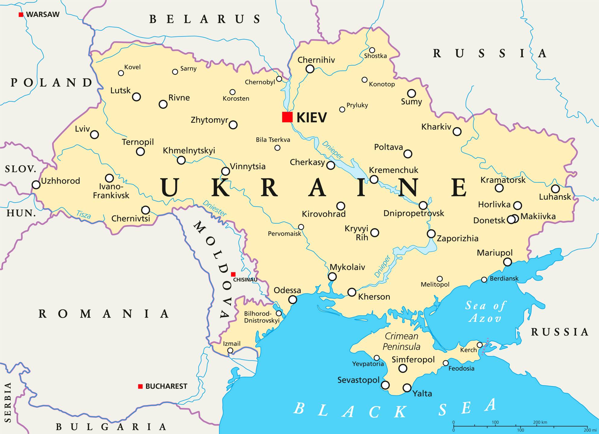 map of Ukraine