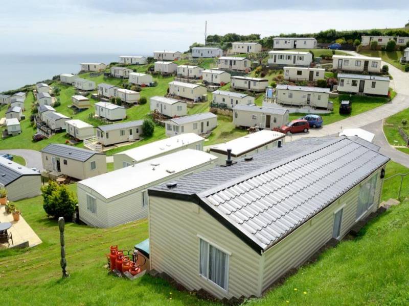 A mobile home park with more than 20 mobile homes.