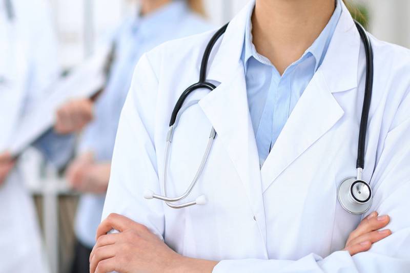 Provider with a stethoscope