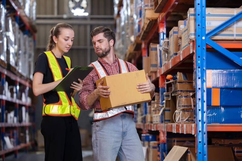 two men working in a warehouse