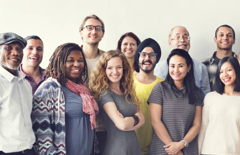 Group of people smiling