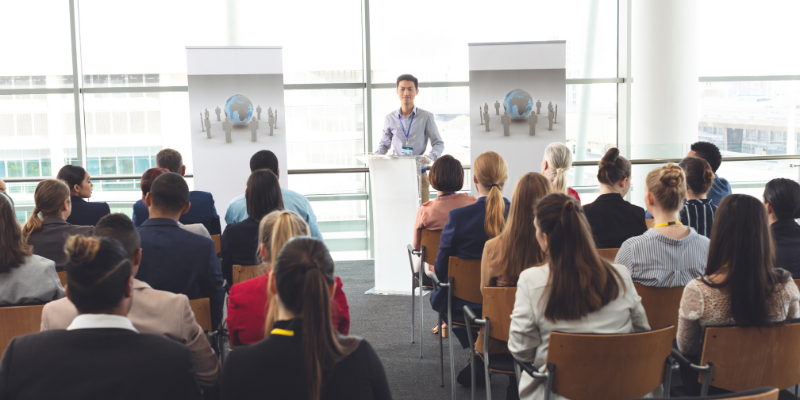 people training in a group