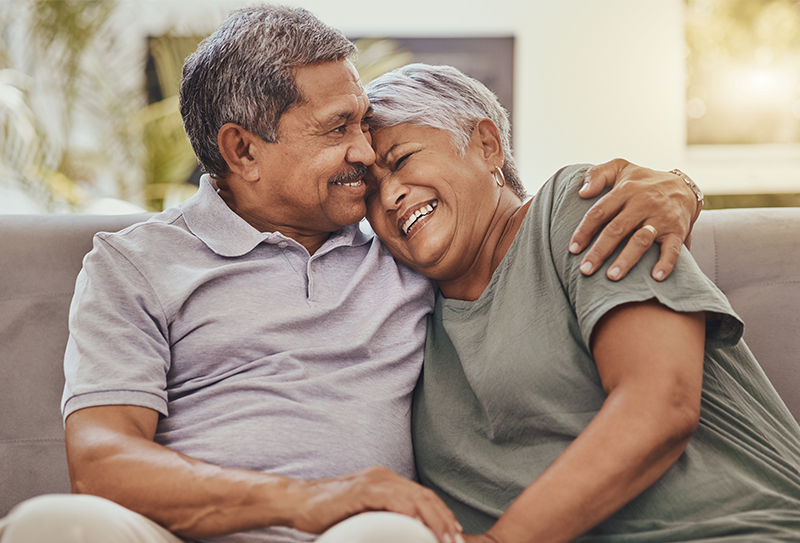 older couple smiling