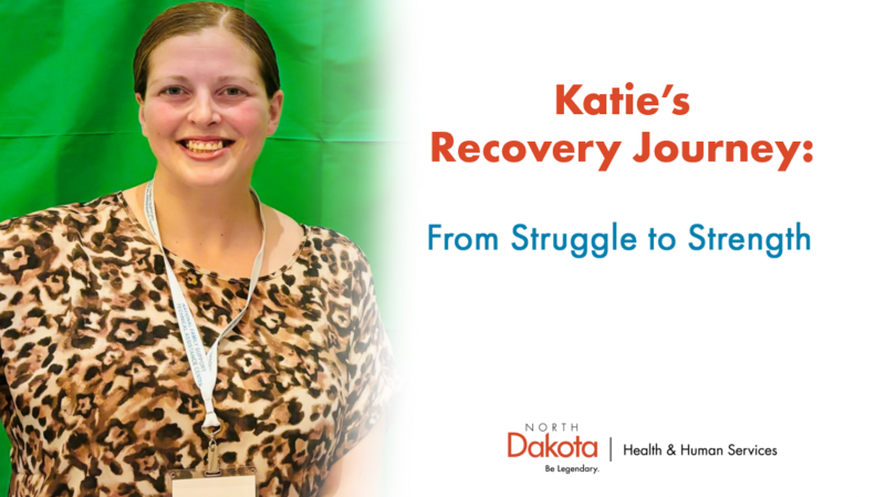 woman's headshot with title Katie's recovery journey