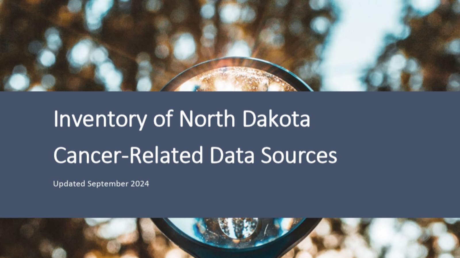 Inventory of ND Cancer-Related Data Sources