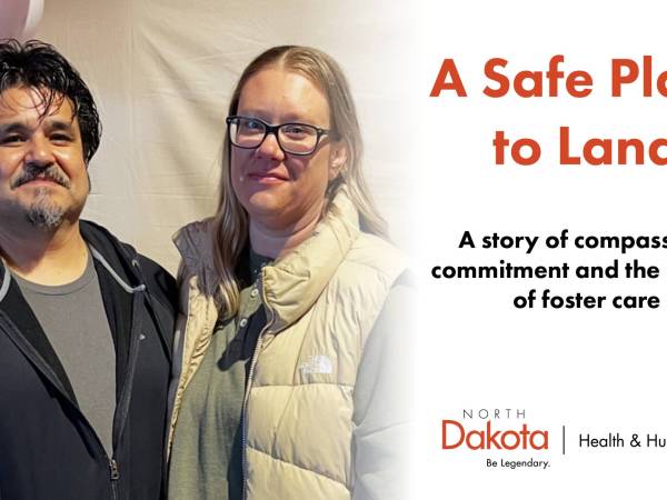 A couple who provides foster care