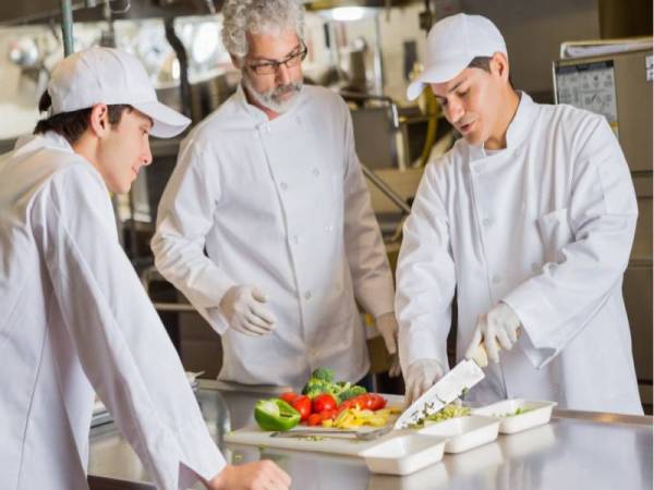 Chefs preparing food