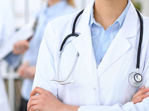 Provider with a stethoscope