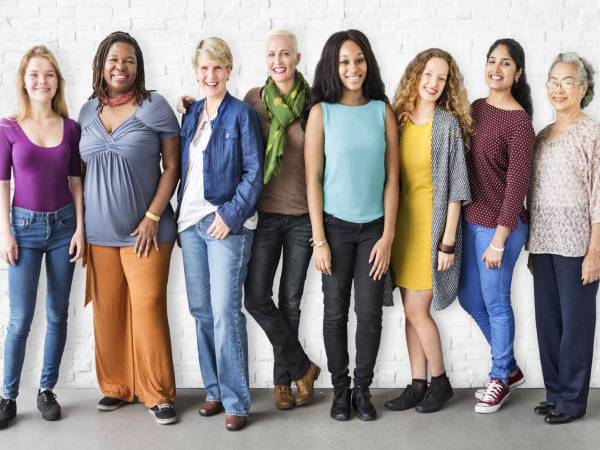 Eight women, varying race and age