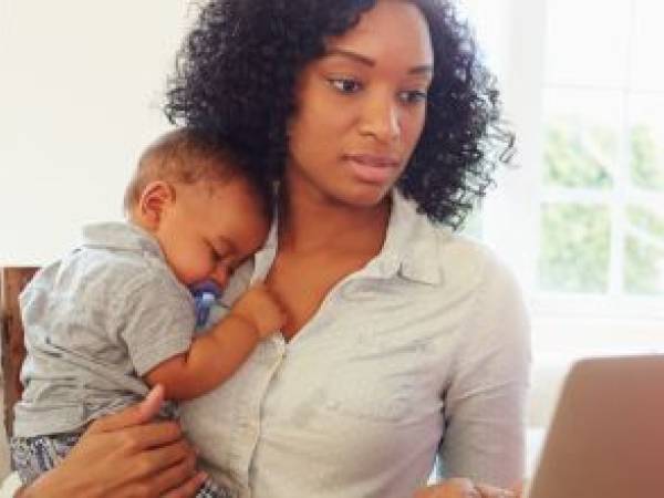 woman holding a baby