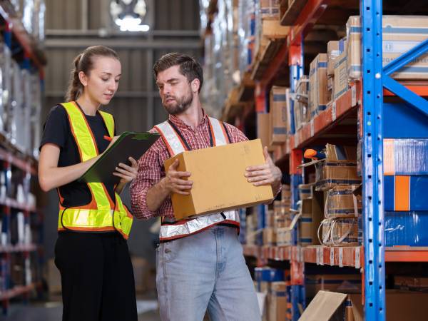 two men working in a warehouse