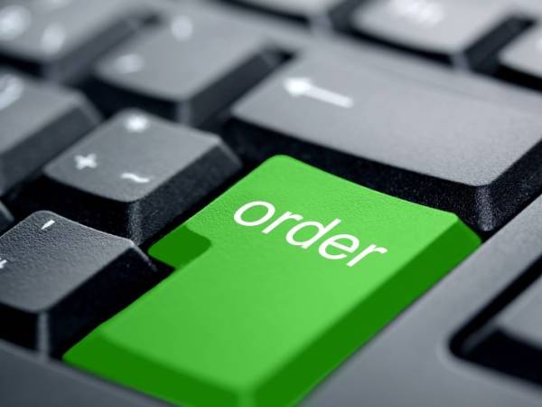 Keyboard with Green Order Button