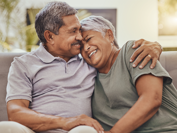 older couple smiling