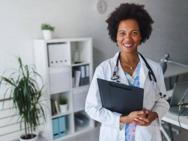 A smiling medical provider