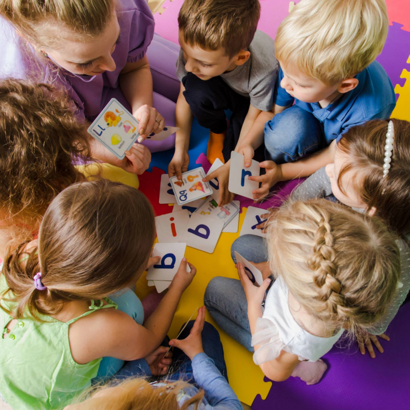 Picture of children learning in a classroom.