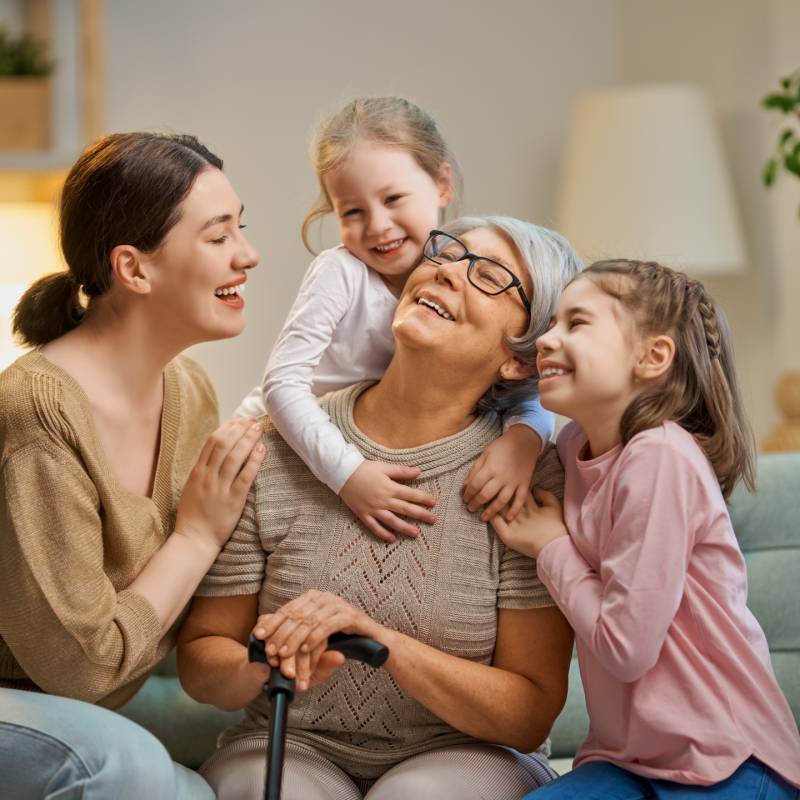 Family smiling