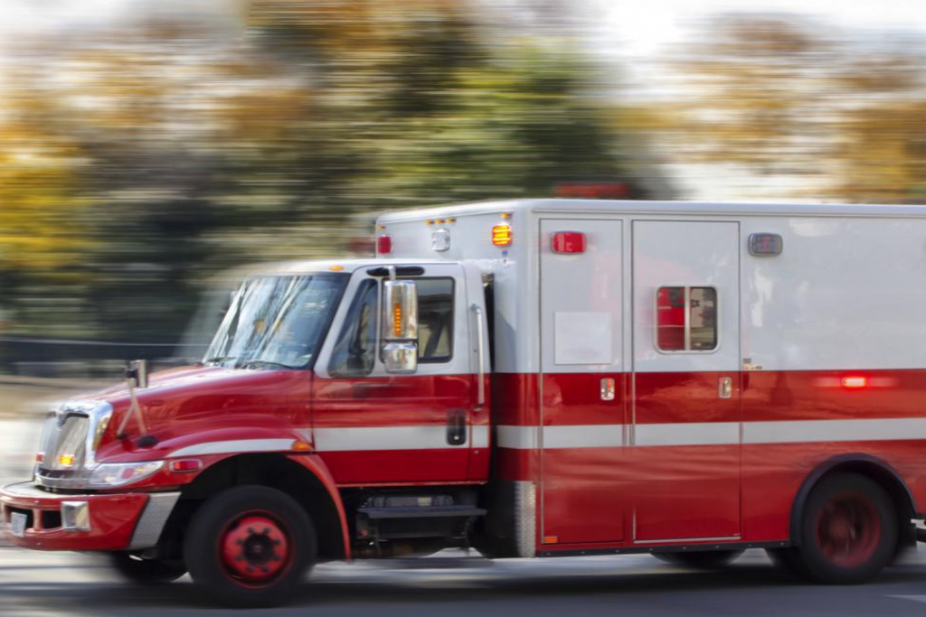 Speeding ambulance