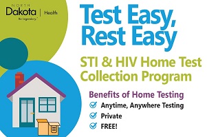 Test Easy, Rest Easy. STI and HIV Home Test Collection Program Flyer