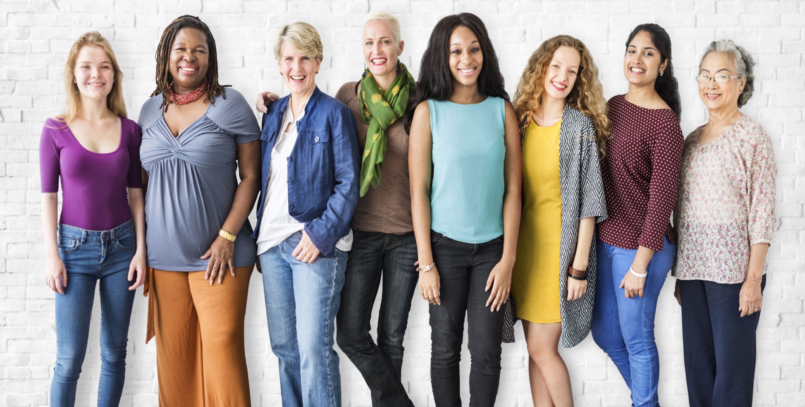 Group of eight women