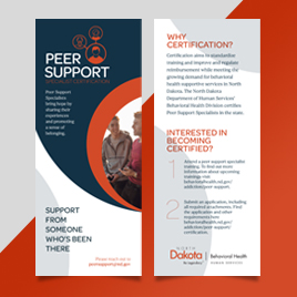 Peer Support Certification Rack Card