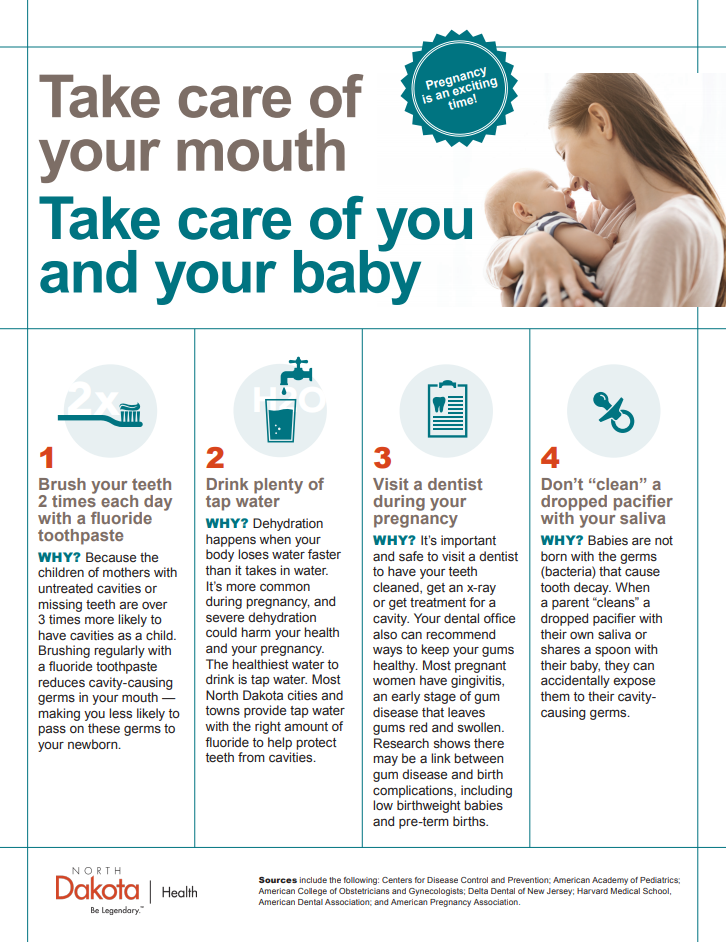 Take care of your mouth, take care of your baby infographic
