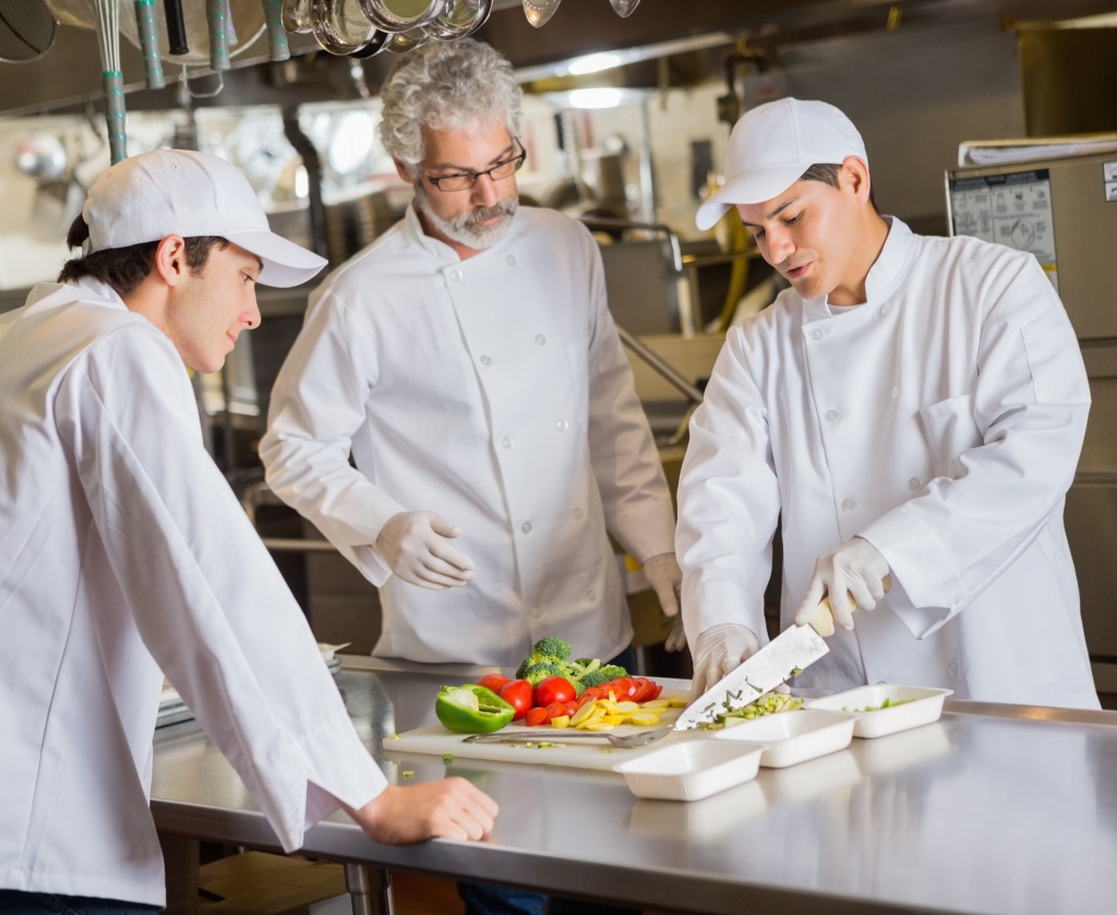 Chefs cooking in a kitchen