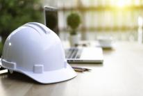 Hardhat laying on desk