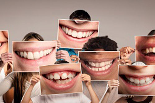 Collage of smiling mouths