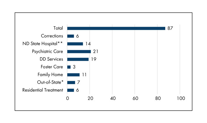 Chart that shows youth transition data