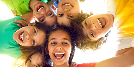 Group of young children