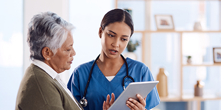 provider visiting with a patient