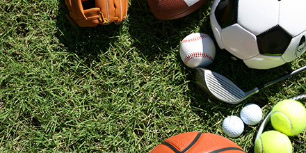 Image of a multiple sports balls.