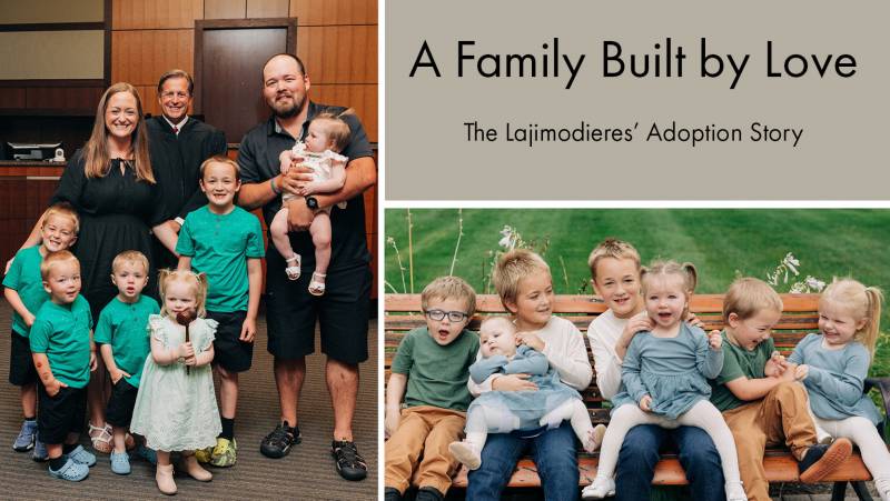 family consisting of biological and adopted children