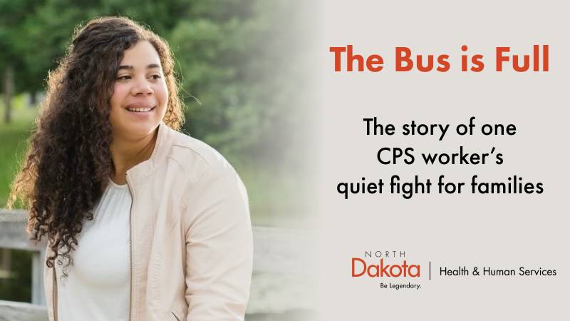 CPS worker gazes off-camera