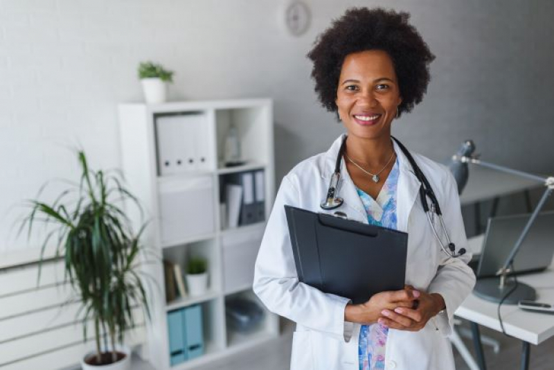 A smiling medical provider