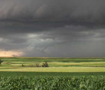 Image of a storm over a North Dakota landscape